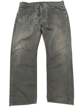 Levis 505 Mens Straight-Leg Jeans W40 L32 Gray Mid-Rise Classic Fit Denim